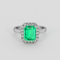 1.79 Ct. Emerald Ring, Platinum 950 1