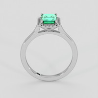 1.25 Ct. Emerald Ring, 18K White Gold 3