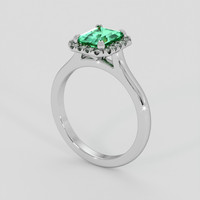 1.33 Ct. Emerald Ring, 18K White Gold 2