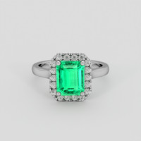 1.79 Ct. Emerald Ring, 18K White Gold 1