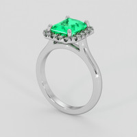 1.79 Ct. Emerald Ring, 18K White Gold 2