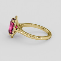 2.69 Ct. Purplish Pink Rhodolite Garnet Ring, 14K Yellow Gold 4