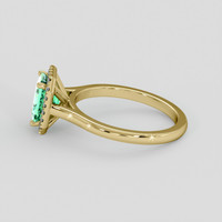 1.22 Ct. Emerald Ring, 18K Yellow Gold 4