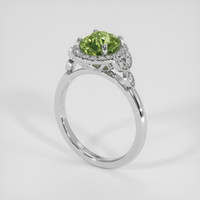 3.44 Ct. Green Sapphire Ring, Platinum 950 2