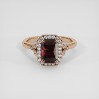 4.21 Ct. Red Garnet Ring, 14K Rose Gold 1