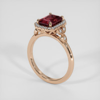 4.21 Ct. Red Garnet Ring, 14K Rose Gold 2