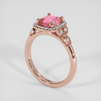2.50 Ct. Padparadscha Sapphire Ring, 14K Rose Gold 2