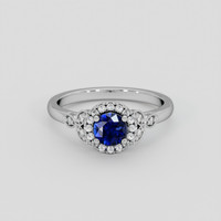 0.60 Ct. Blue Sapphire Ring, Silver 1