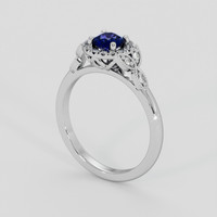 0.60 Ct. Blue Sapphire Ring, Silver 2