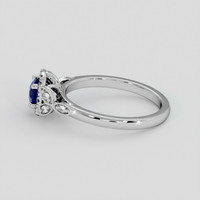 0.60 Ct. Blue Sapphire Ring, Silver 4