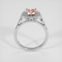 2.05 Ct. Peach Sapphire Ring, 14K White Gold 3