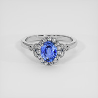 1.62 Ct. Blue Sapphire Ring, 14K White Gold 1
