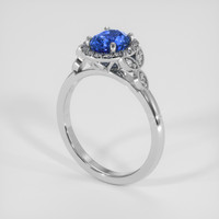 1.62 Ct. Blue Sapphire Ring, 14K White Gold 2