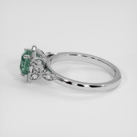1.17 Ct. Bluish Green Sapphire Ring, 18K White Gold 4