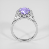 3.31 Ct. Violet Sapphire Ring, 18K White Gold 3