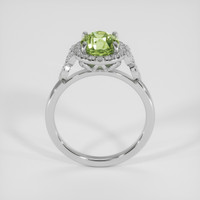 3.44 Ct. Green Sapphire Ring, 18K White Gold 3
