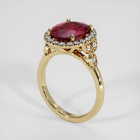 4.02 Ct. Ruby Ring, 10K Yellow Gold 2