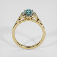 1.01 Ct. Greenish Blue Sapphire Ring, 10K Yellow Gold 3