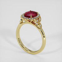 1.86 Ct. Pinkish Red Ruby Ring, 14K Yellow Gold 2