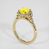 2.11 Ct. Yellow Sapphire Ring, 14K Yellow Gold 2