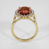 5.37 Ct. Orange Hessonite Garnet Ring, 18K Yellow Gold 3