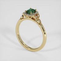 1.08 Ct. Green Sapphire Ring, 18K Yellow Gold 2