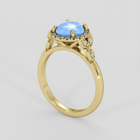 2.55 Ct. Blue Sapphire Ring, 18K Yellow Gold 2