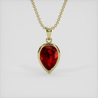 1.55 Ct. Ruby Pendant, 14K Yellow Gold 1