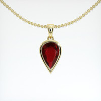 1.01 Ct. Ruby Pendant, 14K Yellow Gold 1