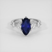 1.28 Ct. Blue Sapphire Ring, Platinum 950 1