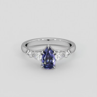 1.44 Ct. Purple Sapphire Ring, Platinum 950 1