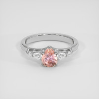 1.03 Ct. Padparadscha Sapphire Ring, Platinum 950 1