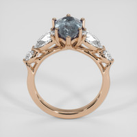 2.83 Ct. Greyish Blue Sapphire Ring, 14K Rose Gold 3
