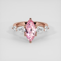 2.02 Ct. Pink Sapphire Ring, 18K Rose Gold 1