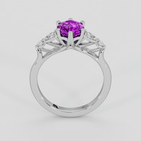 2.05 Ct. Purple Sapphire Ring, 10K White Gold 3