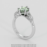 2.53 Ct. Green Sapphire Ring, 10K White Gold 2