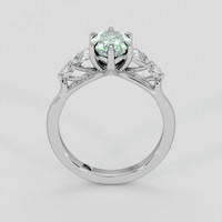 1.64 Ct. Green Sapphire Ring, 10K White Gold 3