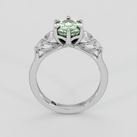 2.53 Ct. Green Sapphire Ring, 14K White Gold 3