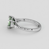 2.53 Ct. Green Sapphire Ring, 14K White Gold 4