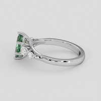 1.04 Ct. Yellowish Green Sapphire Ring, 14K White Gold 4
