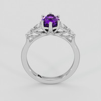 1.97 Ct. Pinkish Purple Sapphire Ring, 18K White Gold 3