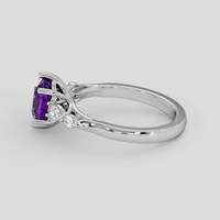 1.97 Ct. Pinkish Purple Sapphire Ring, 18K White Gold 4