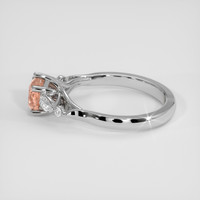 1.03 Ct. Padparadscha Sapphire Ring, 18K White Gold 4