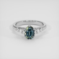 1.33 Ct. Color Change Sapphire Ring, 18K White Gold 1