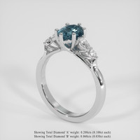 1.33 Ct. Color Change Sapphire Ring, 18K White Gold 2