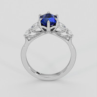 2.54 Ct. Blue Sapphire Ring, 18K White Gold 3