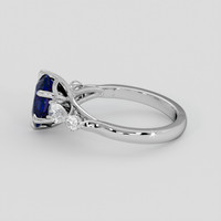2.54 Ct. Blue Sapphire Ring, 18K White Gold 4