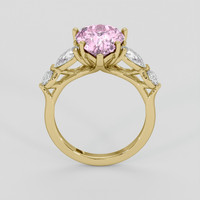 4.11 Ct. Purplish Pink Sapphire Ring, 10K Yellow Gold 3