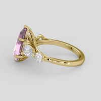 4.11 Ct. Purplish Pink Sapphire Ring, 10K Yellow Gold 4