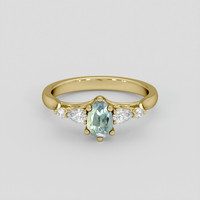 0.83 Ct. Alexandrite Ring, 14K Yellow Gold 1